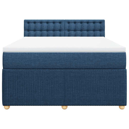Giroletto a Molle con Materasso Blu 140x200 cm in Tessuto