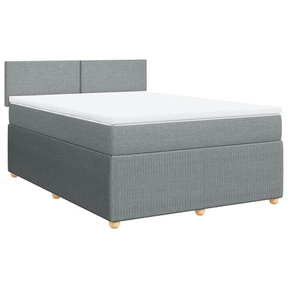 Giroletto a Molle con Materasso Grigio Chiaro 160x200cm Tessuto | homemem39