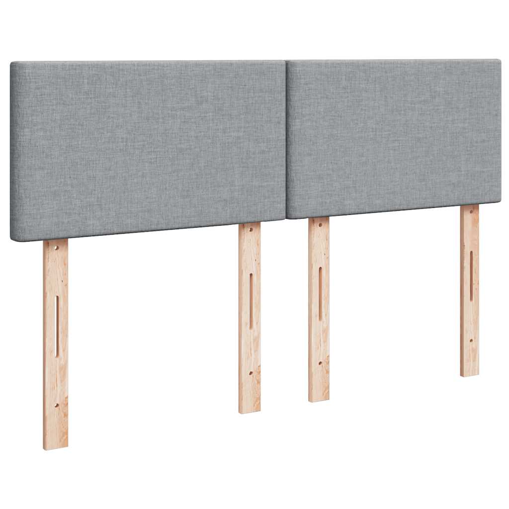 Giroletto a Molle con Materasso Grigio Chiaro 160x200cm Tessuto