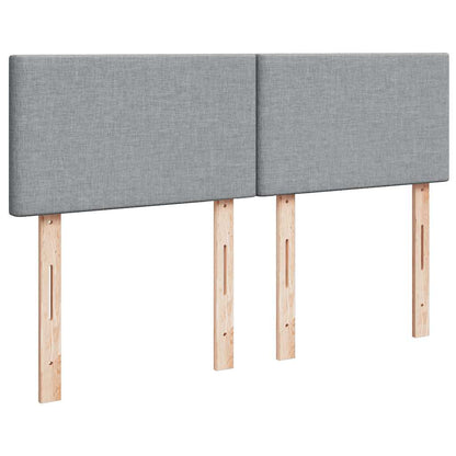 Giroletto a Molle con Materasso Grigio Chiaro 160x200cm Tessuto