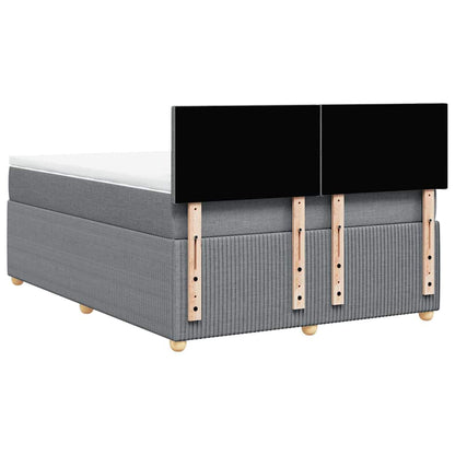 Giroletto a Molle con Materasso Grigio Chiaro 160x200cm Tessuto | homemem39
