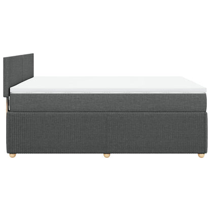 Giroletto a Molle con Materasso Grigio Scuro 160x200 cm Tessuto | homemem39