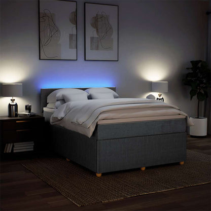 Giroletto a Molle con Materasso Grigio Scuro 160x200 cm Tessuto | homemem39
