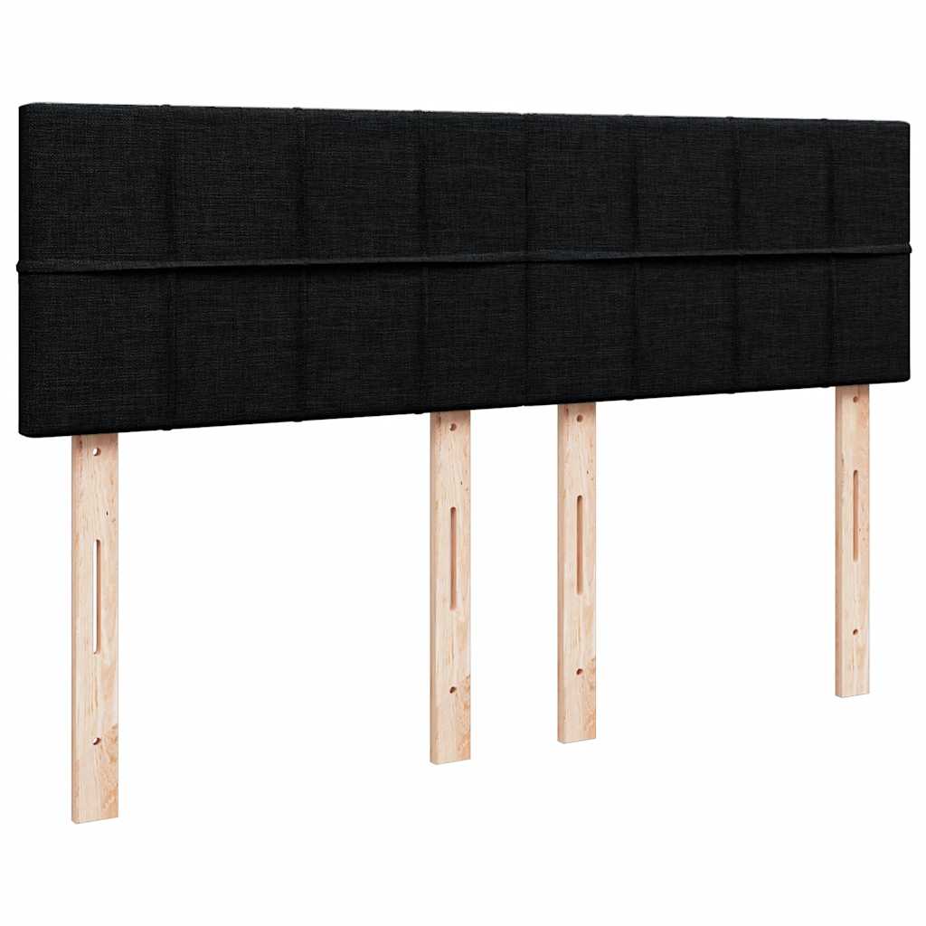 Giroletto a Molle con Materasso Nero 160x200 cm in Tessuto | homemem39