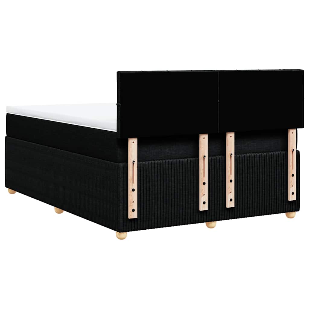 Giroletto a Molle con Materasso Nero 160x200 cm in Tessuto | homemem39