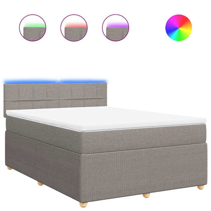 Giroletto a Molle con Materasso Tortora 160x200 cm in Tessuto | homemem39