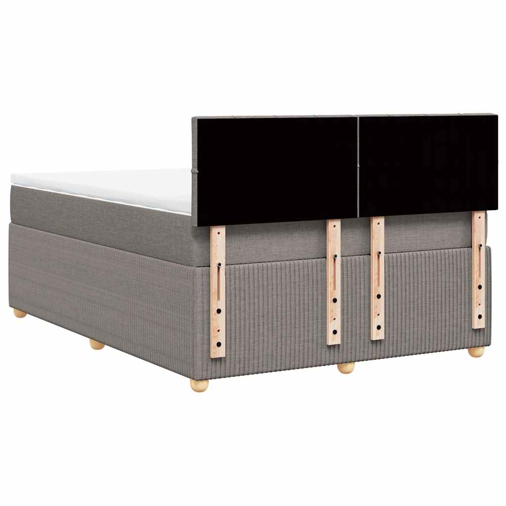 Giroletto a Molle con Materasso Tortora 160x200 cm in Tessuto | homemem39