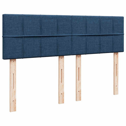 Giroletto a Molle con Materasso Blu 160x200 cm in Tessuto