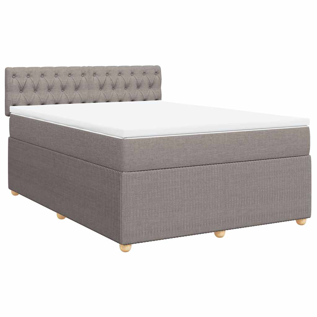 Giroletto a Molle con Materasso Tortora 160x200 cm in Tessuto | homemem39