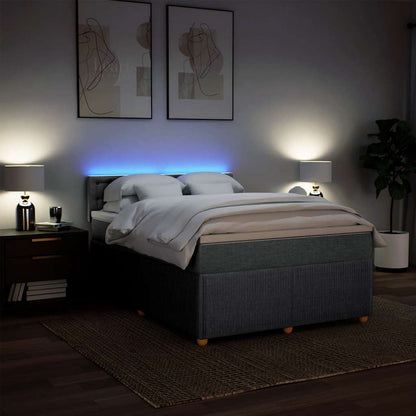Giroletto a Molle con Materasso Grigio Chiaro 160x200cm Tessuto | homemem39