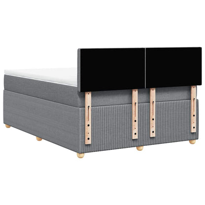 Giroletto a Molle con Materasso Grigio Chiaro 160x200cm Tessuto | homemem39