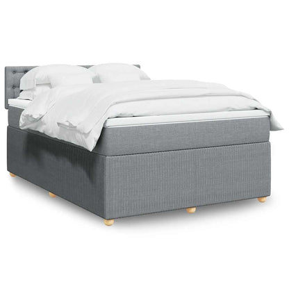 Giroletto a Molle con Materasso Grigio Chiaro 160x200cm Tessuto | homemem39