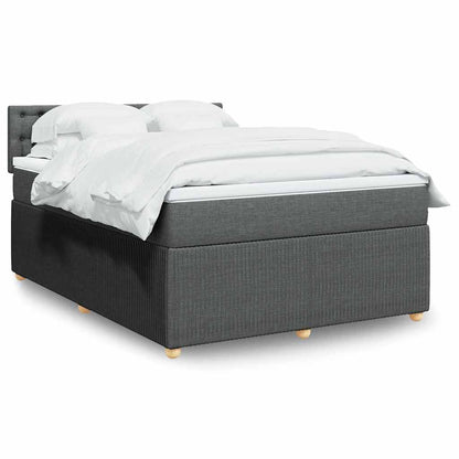 Giroletto a Molle con Materasso Grigio Scuro 160x200 cm Tessuto | homemem39