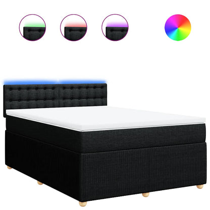 Giroletto a Molle con Materasso Nero 160x200 cm in Tessuto | homemem39