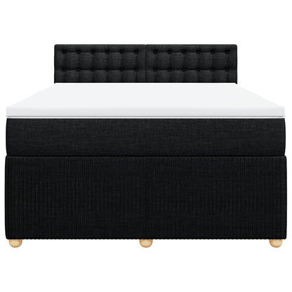 Giroletto a Molle con Materasso Nero 160x200 cm in Tessuto | homemem39