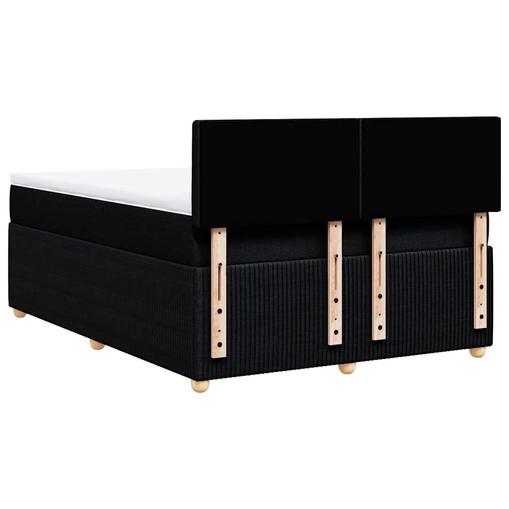 Giroletto a Molle con Materasso Nero 160x200 cm in Tessuto | homemem39