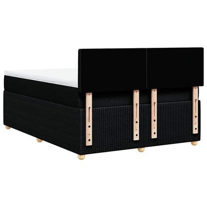 Giroletto a Molle con Materasso Nero 160x200 cm in Tessuto | homemem39
