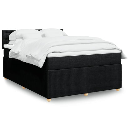 Giroletto a Molle con Materasso Nero 160x200 cm in Tessuto | homemem39