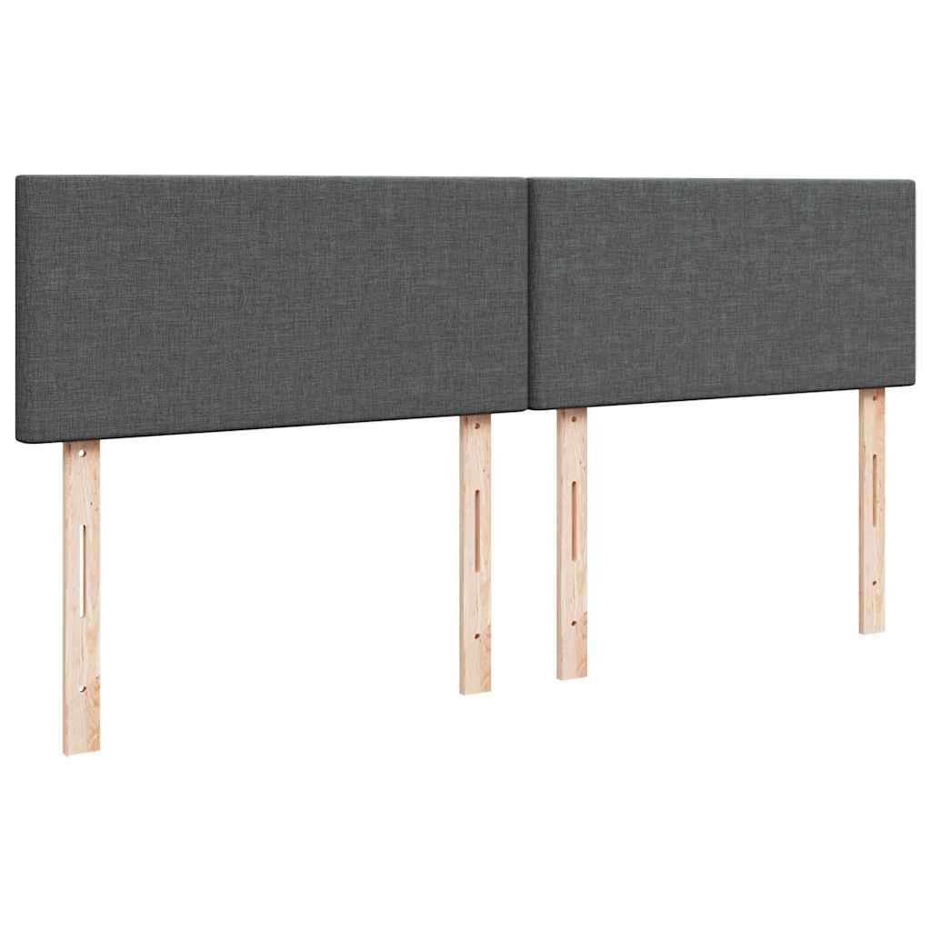 Giroletto a Molle con Materasso Grigio Scuro 180x200 cm Tessuto