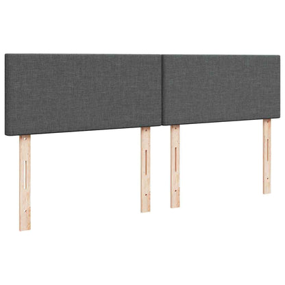 Giroletto a Molle con Materasso Grigio Scuro 180x200 cm Tessuto