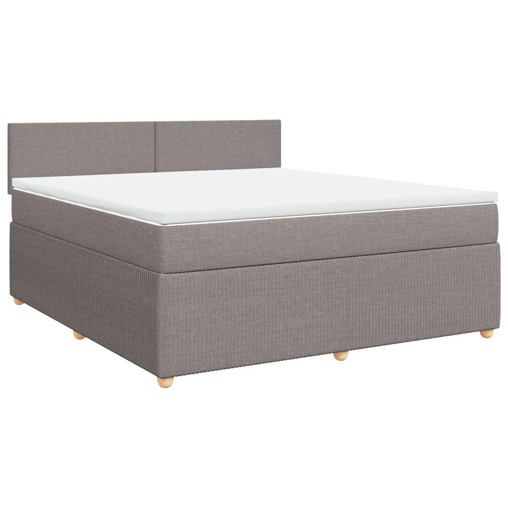 Giroletto a Molle con Materasso Tortora 180x200 cm in Tessuto