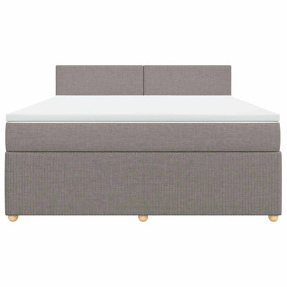 Giroletto a Molle con Materasso Tortora 180x200 cm in Tessuto