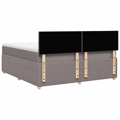 Giroletto a Molle con Materasso Tortora 180x200 cm in Tessuto