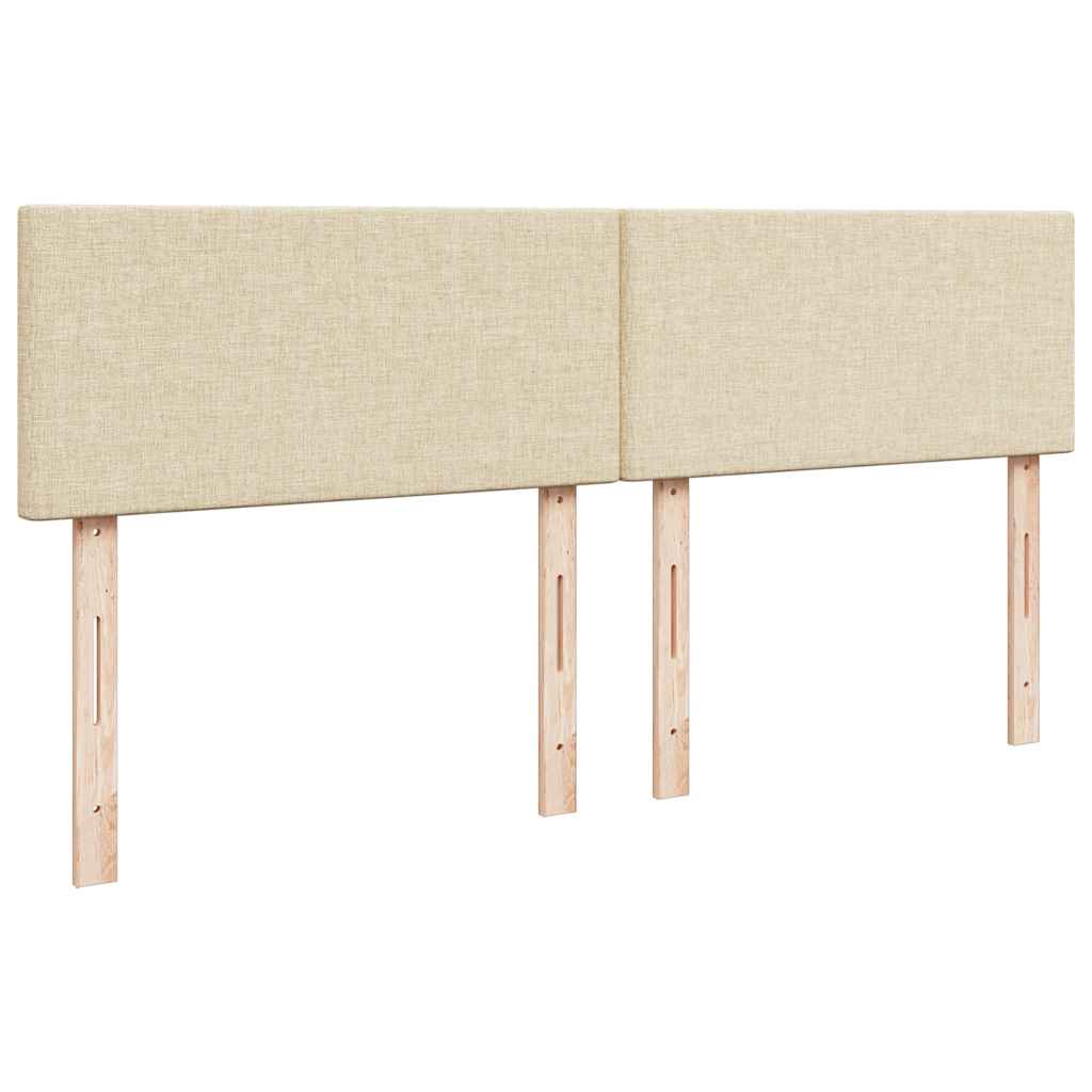 Giroletto a Molle con Materasso Crema 180x200 cm in Tessuto