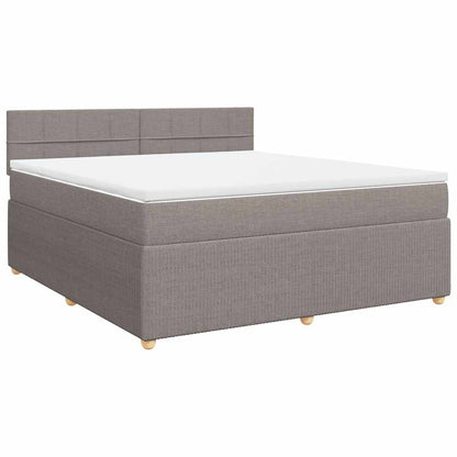 Giroletto a Molle con Materasso Tortora 180x200 cm in Tessuto