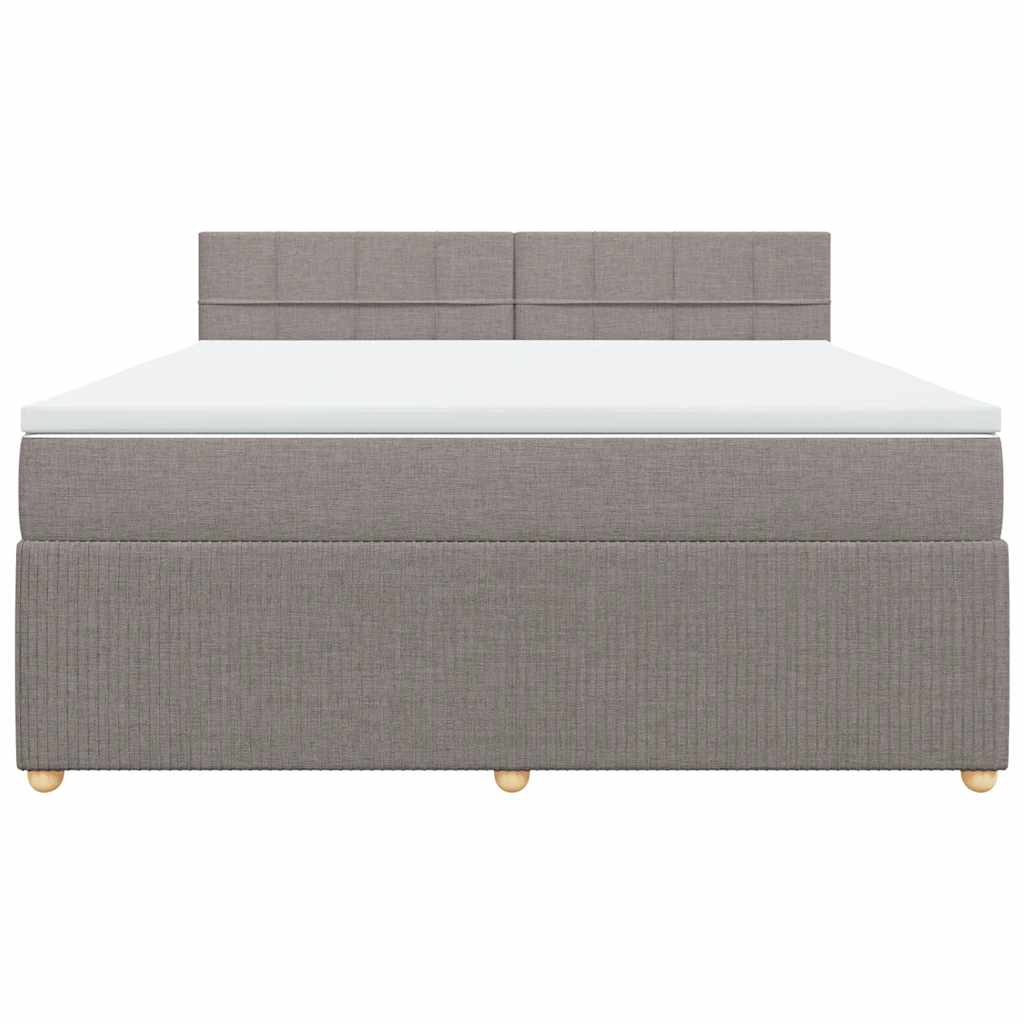 Giroletto a Molle con Materasso Tortora 180x200 cm in Tessuto