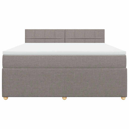 Giroletto a Molle con Materasso Tortora 180x200 cm in Tessuto