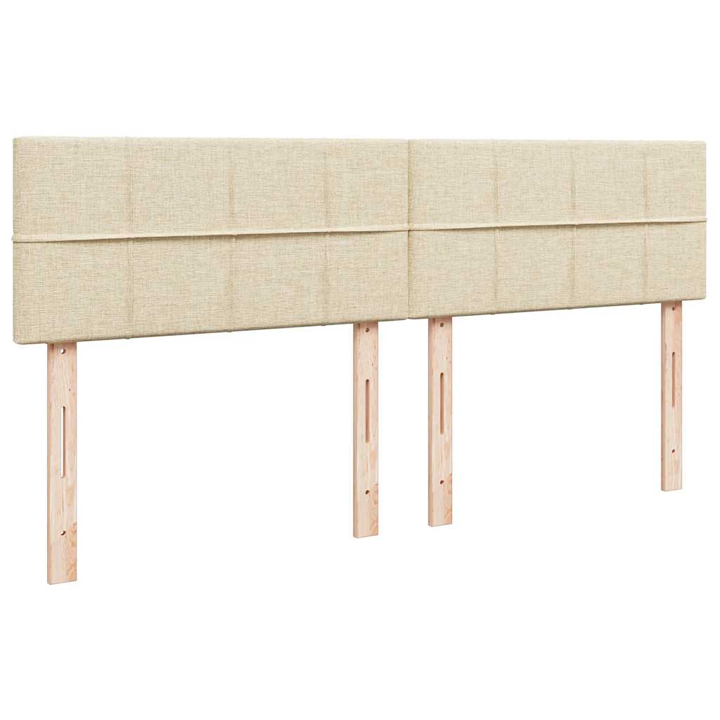Giroletto a Molle con Materasso Crema 180x200 cm in Tessuto