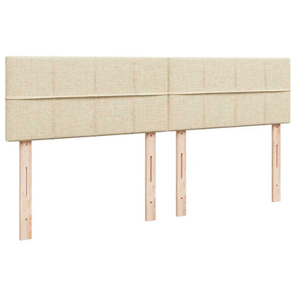 Giroletto a Molle con Materasso Crema 180x200 cm in Tessuto