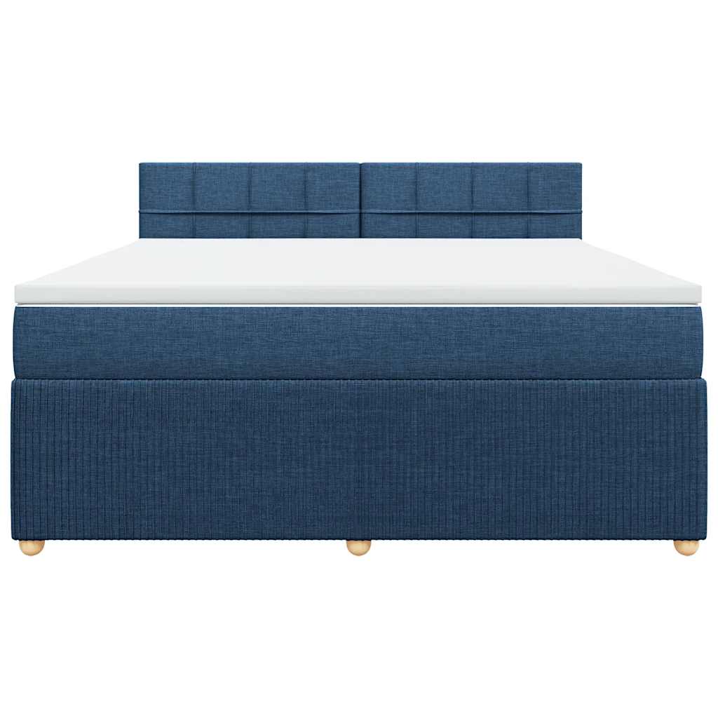 Giroletto a Molle con Materasso Blu 180x200 cm in Tessuto - homemem39