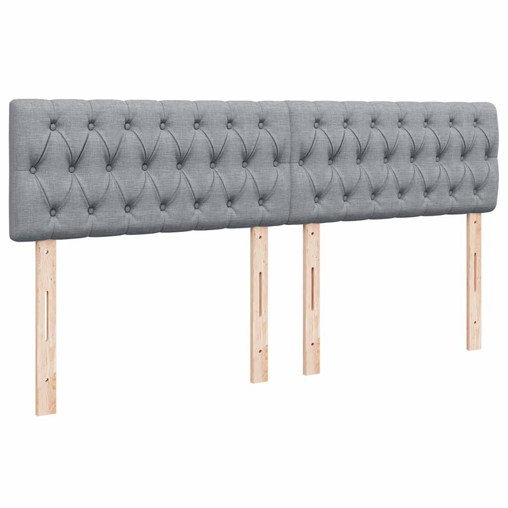 Giroletto a Molle con Materasso Grigio Chiaro180x200 cm Tessuto