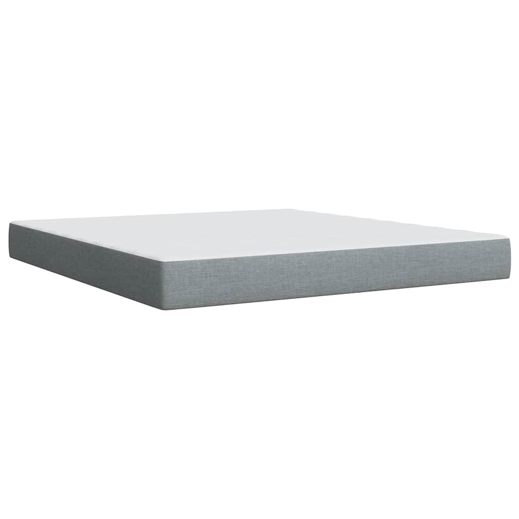 Giroletto a Molle con Materasso Grigio Chiaro180x200 cm Tessuto