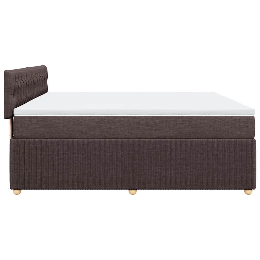 Giroletto a Molle con Materasso Marrone Scuro 180x200cm Tessuto | homemem39
