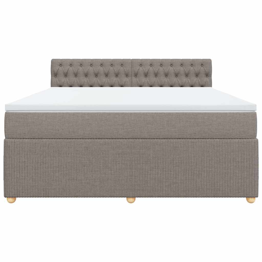 Giroletto a Molle con Materasso Tortora 180x200 cm in Tessuto | homemem39