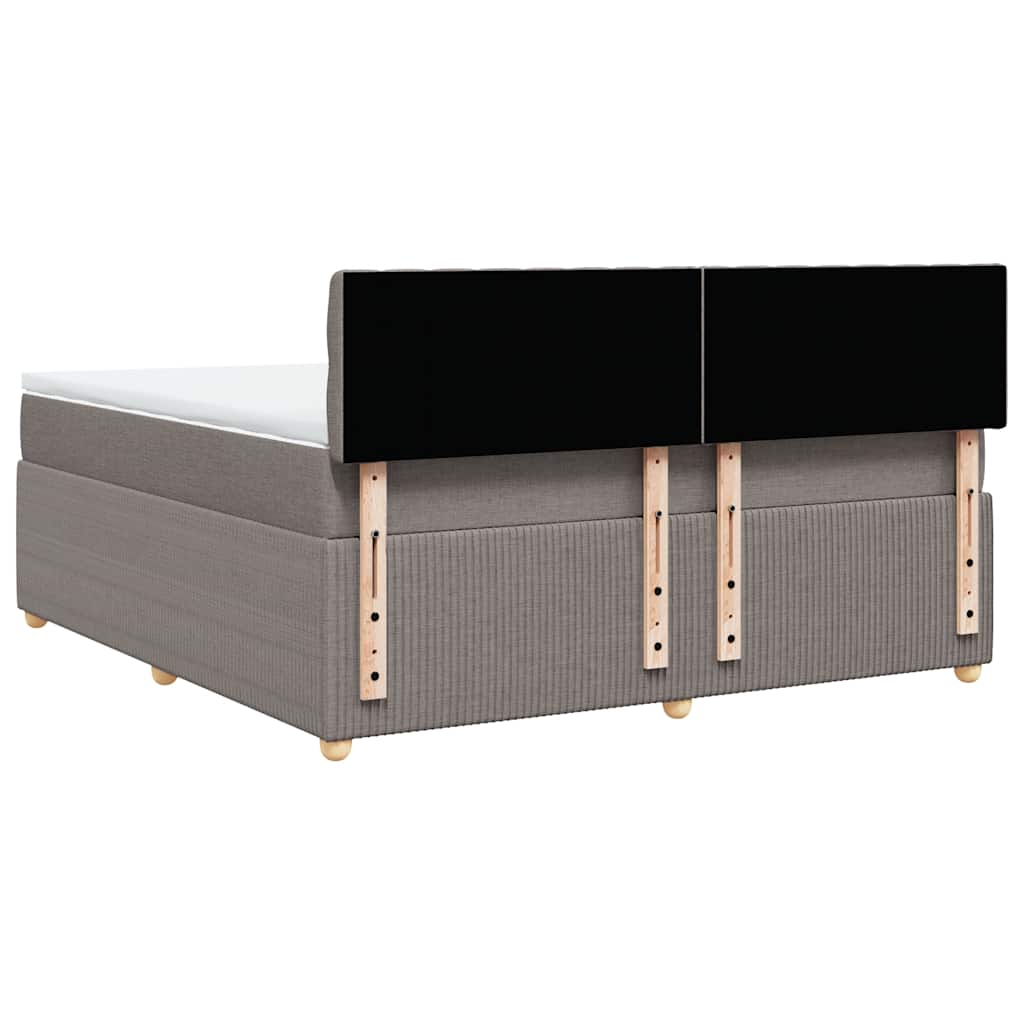 Giroletto a Molle con Materasso Tortora 180x200 cm in Tessuto | homemem39