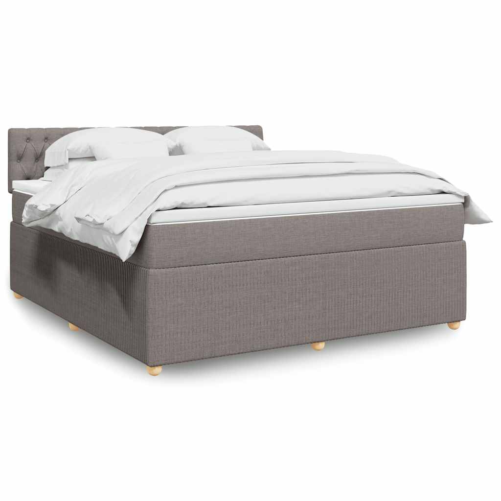 Giroletto a Molle con Materasso Tortora 180x200 cm in Tessuto | homemem39
