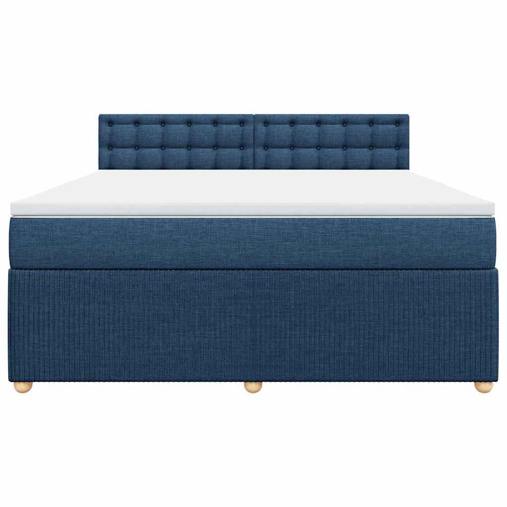 Giroletto a Molle con Materasso Blu 180x200 cm in Tessuto
