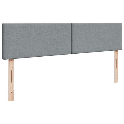 Giroletto a Molle con Materasso Grigio Chiaro 200x200cm Tessuto