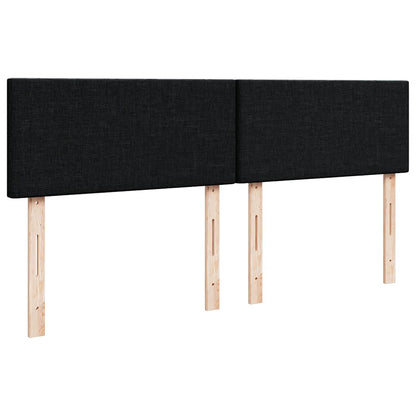 Giroletto a Molle con Materasso Nero 200x200 cm in Tessuto