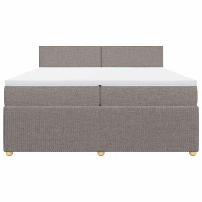 Giroletto a Molle con Materasso Tortora 200x200 cm in Tessuto