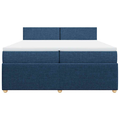 Giroletto a Molle con Materasso Blu 200x200 cm in Tessuto