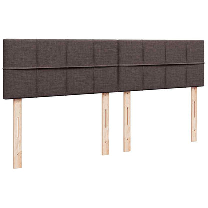 Giroletto a Molle con Materasso Marrone Scuro 200x200cm Tessuto