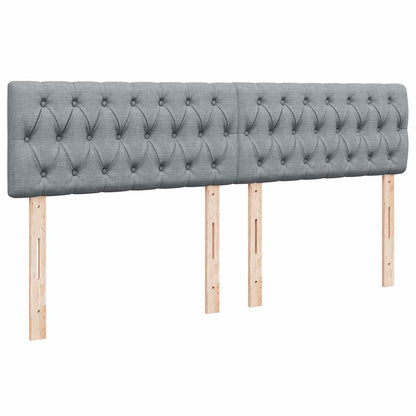 Giroletto a Molle con Materasso Grigio Chiaro 200x200cm Tessuto