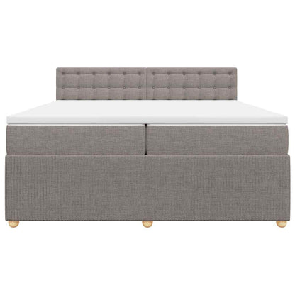 Giroletto a Molle con Materasso Tortora 200x200 cm in Tessuto