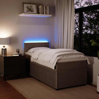 Giroletto a Molle con Materasso Grigio Chiaro 80x200 cm Velluto | homemem39