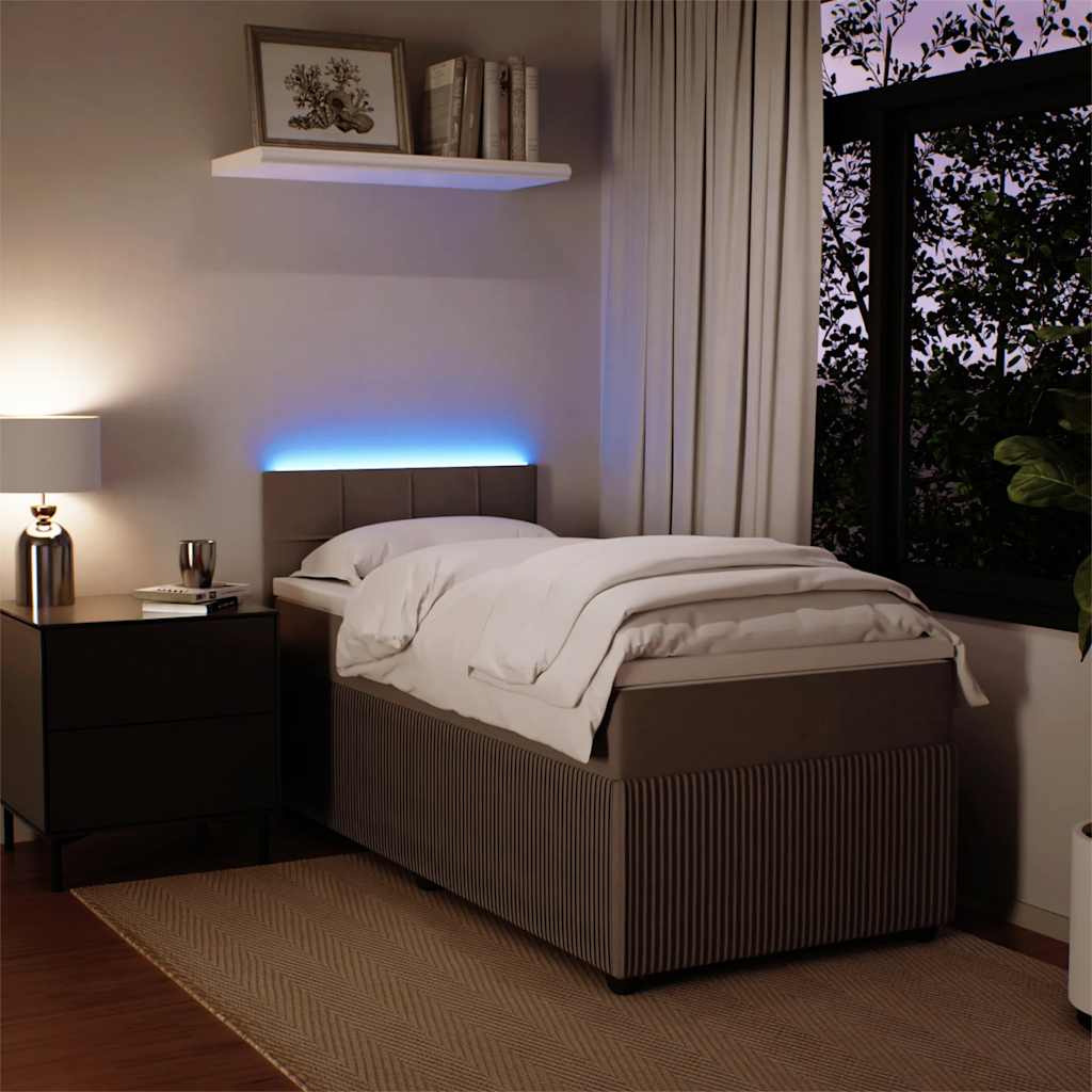 Giroletto a Molle con Materasso Grigio Chiaro 80x200 cm Velluto | homemem39